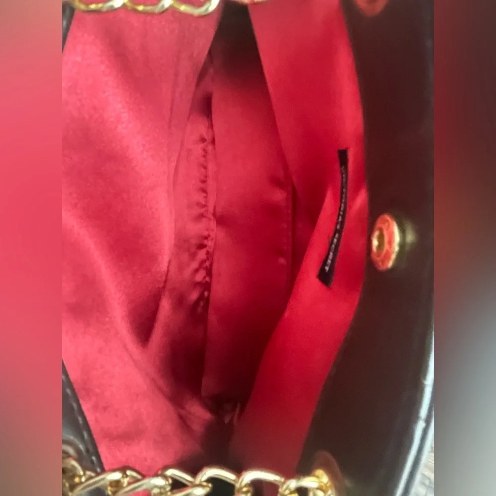 Victoria's Secret Faux Fur Brown Shoulder Bag with Gold Chain